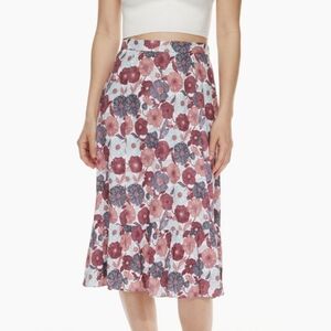 Wilfred Chariot Floral Crepe Midi Skirt | Size 0